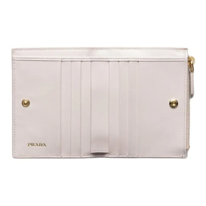 PRADA Saffiano Leather Wallet Trumpets Women's Light Purple & Blue-3