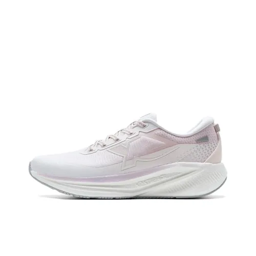 XTEP Cushioning Anti Slip And Wear Resistant Low Top Casual Running Shoes Women's White Pink