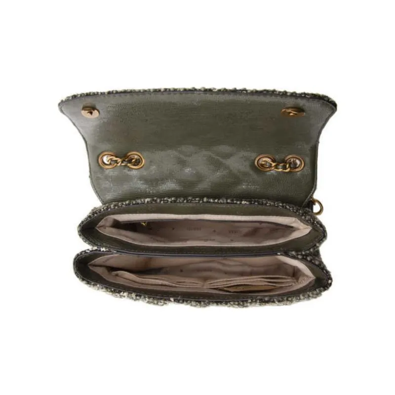 GUESS Artificial Leather Envelope Bag Shoulder Bag Crossbody Bag Handbag Medium Size Women's Dark Green-3