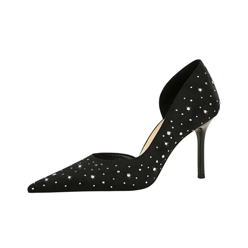 QITUMAUL Slim Heel High Heels 8cm Women's-1