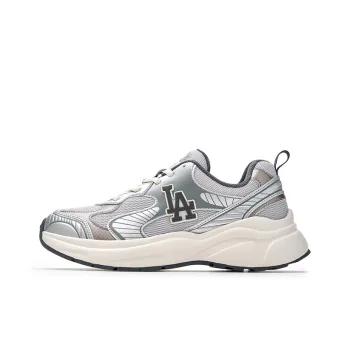 MLB Chunky Jogger Non slip Lightweight Low Top Running Shoes Unisex Light Gray