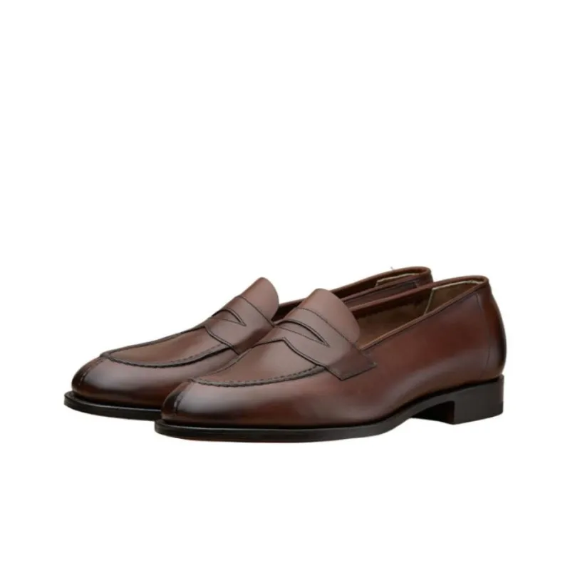 Edward Green Harrow Loafers Men's Dark Brown-3