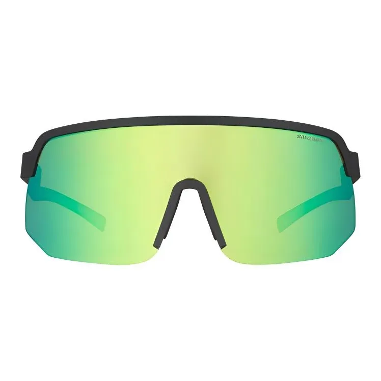 SALOMON Rubber Irregular Shape Sunglasses Unisex Black-1