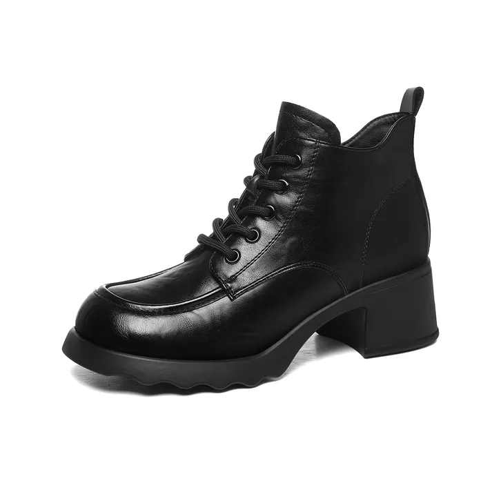 Golden Silk Rabbit Ankle Boots 5.5CM Women's-0