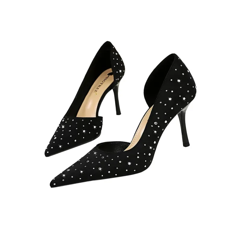 QITUMAUL Slim Heel High Heels 8cm Women's-2