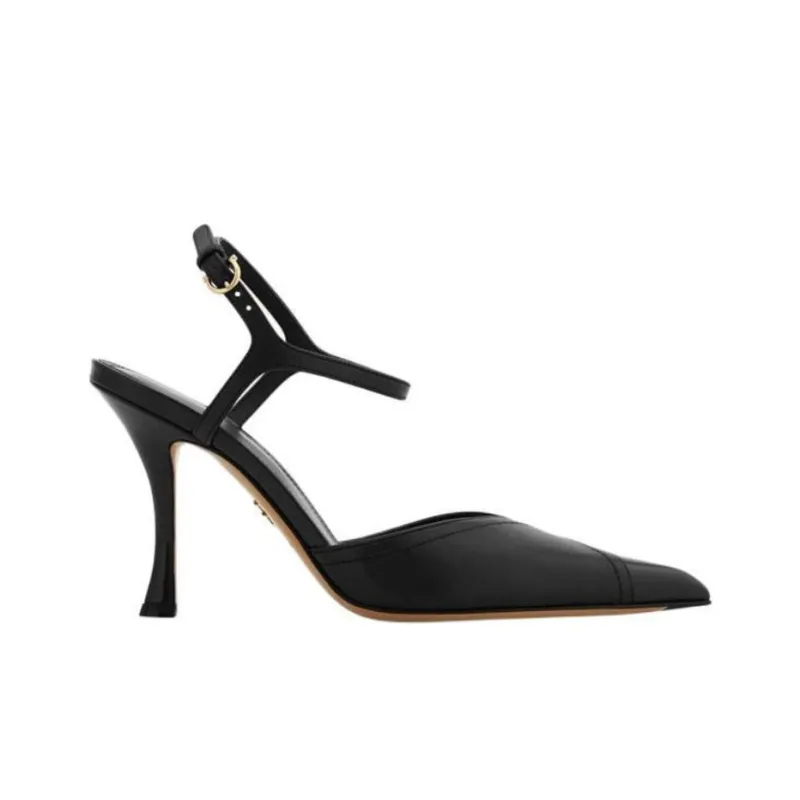 FERRAGAMO Slim Heel High Heels 9.5cm Women's Black-1