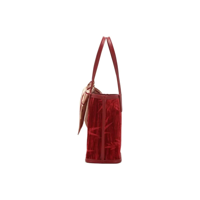 PAYOT Microfiber Synthetic Leather Wedding Handbag Medium Size Women's Burgundy-2