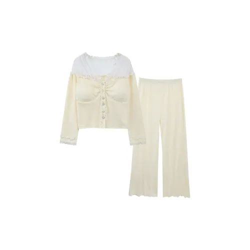 Sleeping Beauty Pajama Set Women's Light Yellow