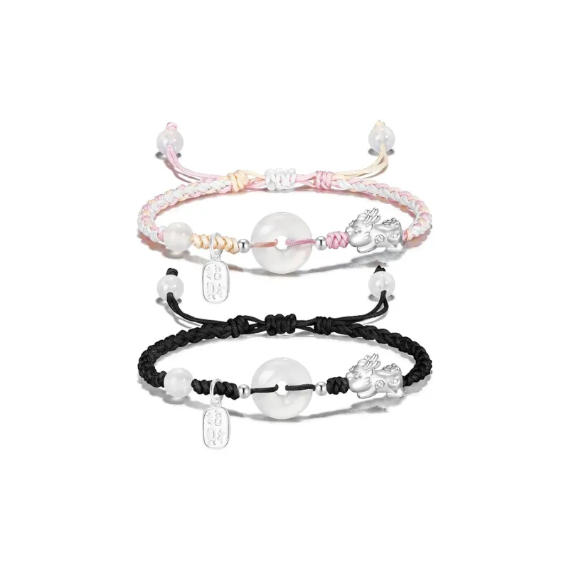 SINO GEM Chalcedony Bracelets Unisex-15