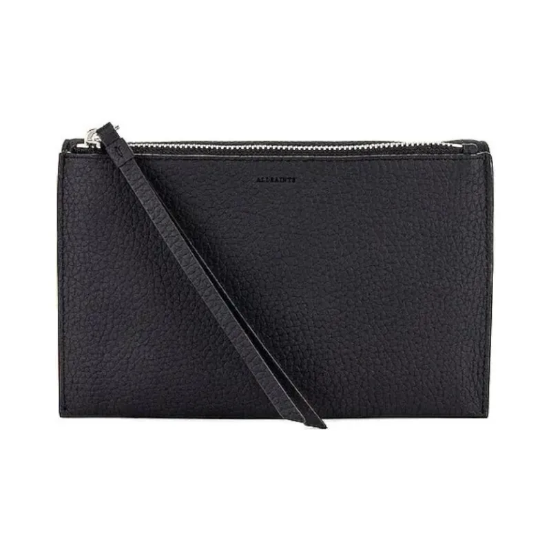 ALLSAINTS Leather Wallet Shoulder Bag Women's Black-2