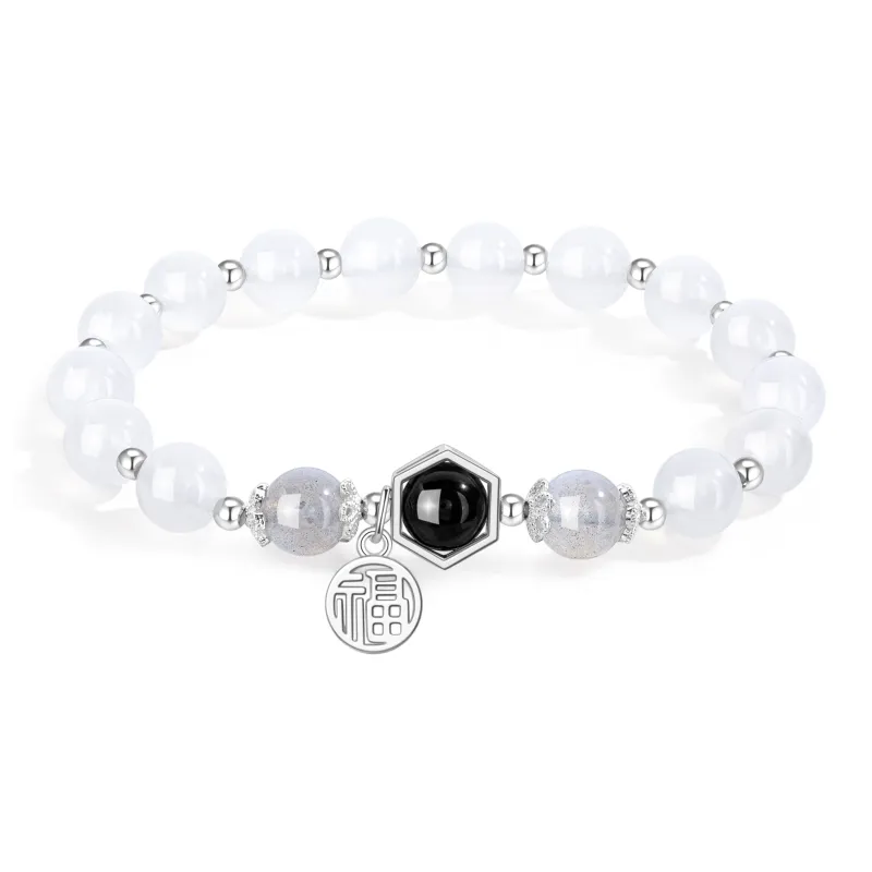 Lao Feng Xiang Obsidian Jade Bracelets Unisex-5