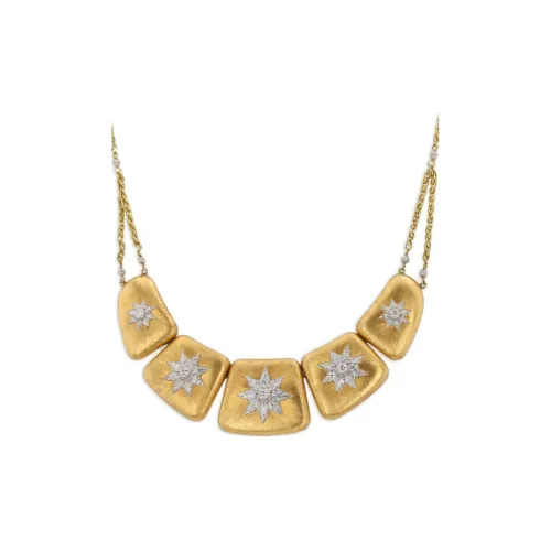 BUCCELLATI BUCCELLATI Macri Classica Necklace In Yellow Gold White Gold And Diamonds