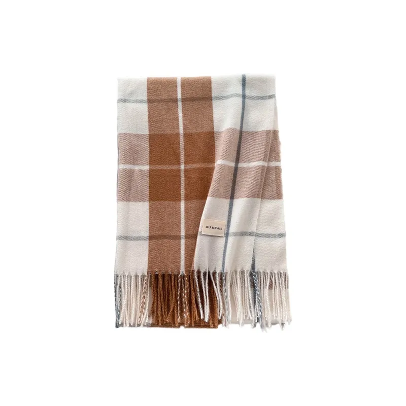 PISHUSHU Polyester Knit Scarves Unisex-0