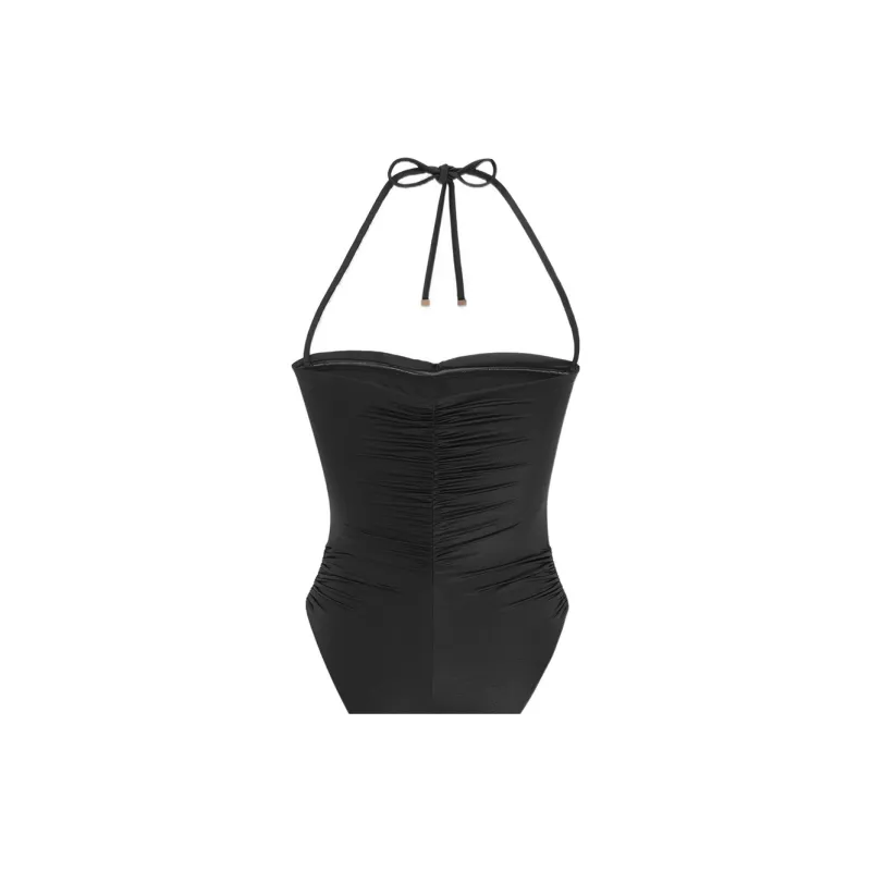 SAINT LAURENT Halterneck Sleeveless Swimsuit-4