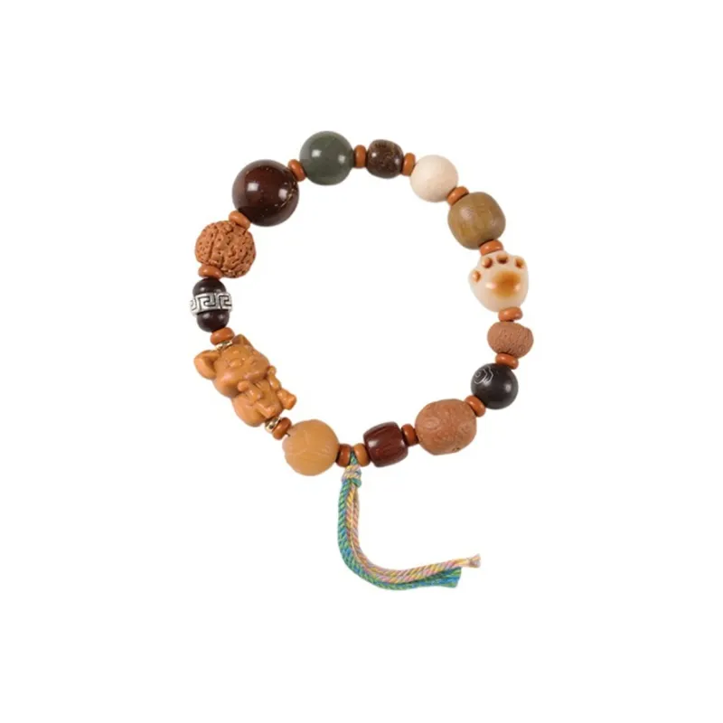 HOLLY RYAN Purple Gold Rat Bodhi Seed Bracelets Unisex-0