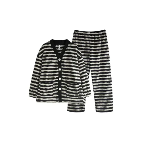 Xuan Liang Pajama Set Women's Black Beige
