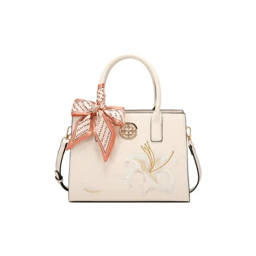 PAYOT Microfiber Synthetic Leather Shoulder bag 205w3090 Crossbody bag 205w3090 Handbag 205w3090 Regular Women's Ecru