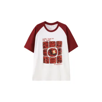 Top Melon Undershirts Unisex White & Burgundy