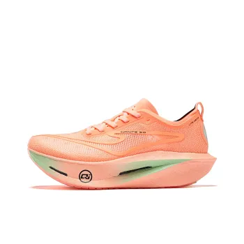 Erke Realm Of The Orchid 3.0 Cushioning Breathable Rebound Low Top Carbon Plate Running Shoes Women's Neon Orange Pink