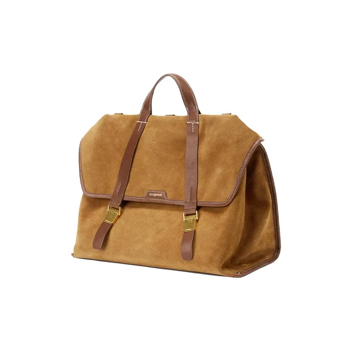 Songmont Suede Crossbody Backpack Unisex Desert Green/Dusk Brown-1