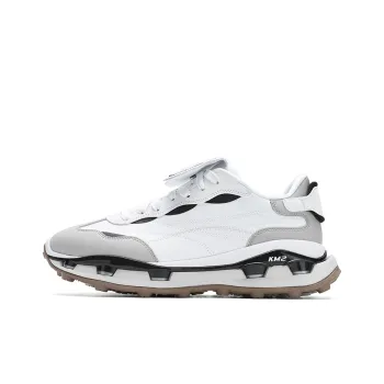FILA KM2 Lightweight And Wear resistant Low Top Casual Shoes Men's White Gray