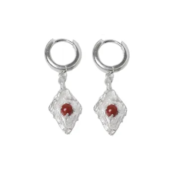 M.Wong 925 Sterling Silver Square Hoop Earrings Unisex
