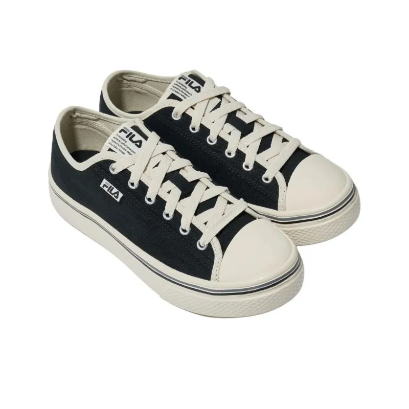 FILA Scanline Anti Slip Wear Resistant Low Top Skateboard Shoes Unisex Black-2