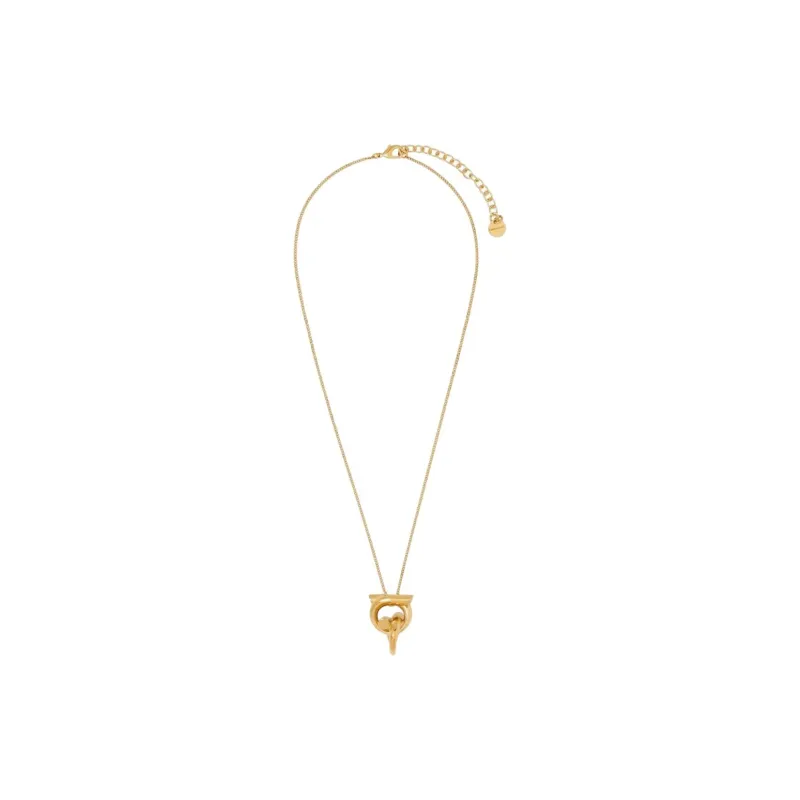 Ferragamo Gancini Pendant Necklace-1