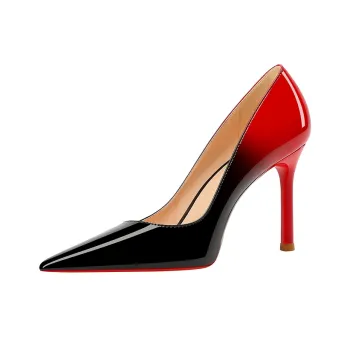 Li Ke Slim Heel High Heels Women's Gradient Red