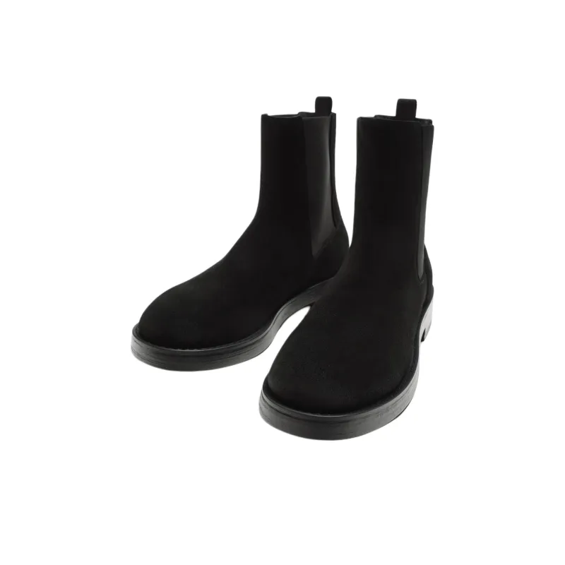 ZARA Short Chelsea Boots Men's Black-2