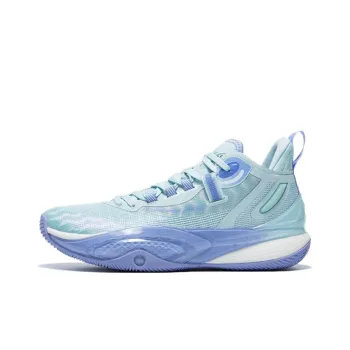 QIAODAN Poisonous Fangs Lite Slip Resistant Low Top Basketball Shoes Men's Pink Foam Blue Purple Garden Color