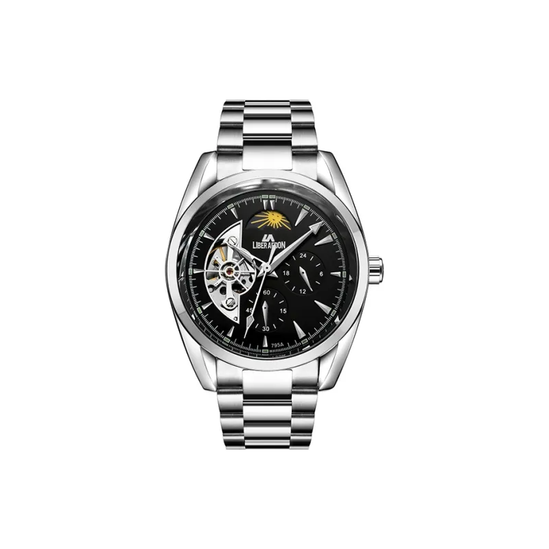 LIBER AEDON Mechanical Movement White Dial Men's Watches-8