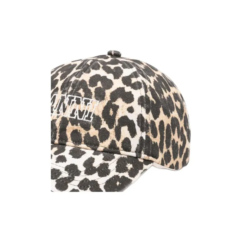 GANNI Leopard print Baseball Cap-1