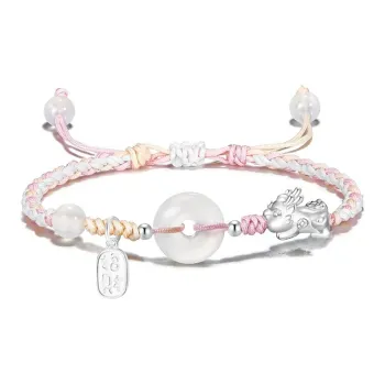 SINO GEM Chalcedony Bracelets Unisex
