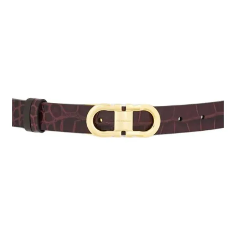 Ferragamo Gancini buckle Leather Belt-2