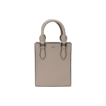 TORY BURCH Emerson Cow Leather Tote Bag Crossbody Bag Shopping Bag Mini Women's Silver Gray