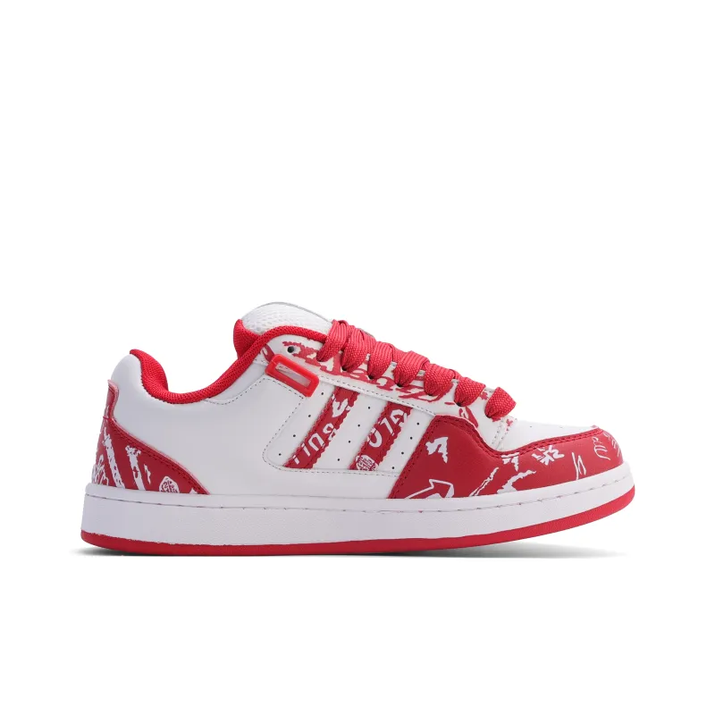GLO BULL Skateboard Shoes Unisex Low Top White-1