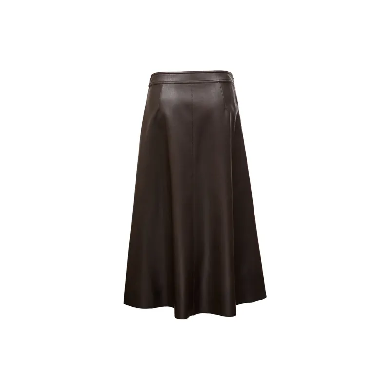 ONLY Denim Long Skirts Women's E16 Dark Reddish Purple-2