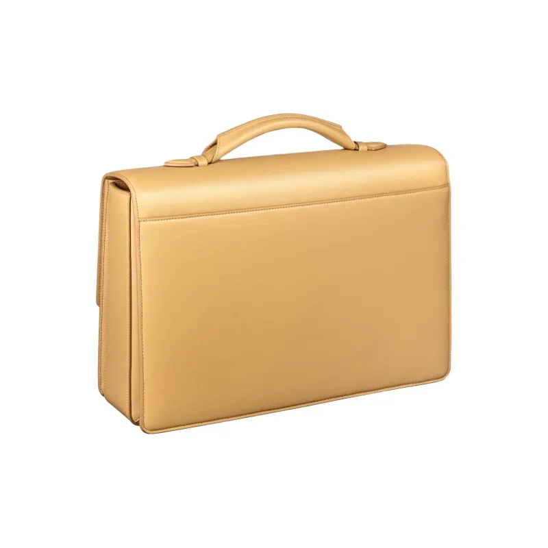 CARTIER Must De Cartier Tanned Calfskin Laptop Bag Men's Tawny-2