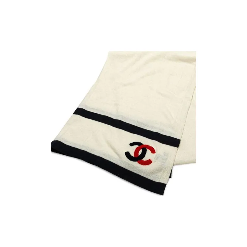CHANEL 2010 Cc Cotton Scarf Scarves-2