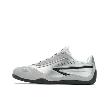 FILA Lightweight Anti Slip And Wear Resistant Low Top Skateboard Shoes Women's Gray Black Silver