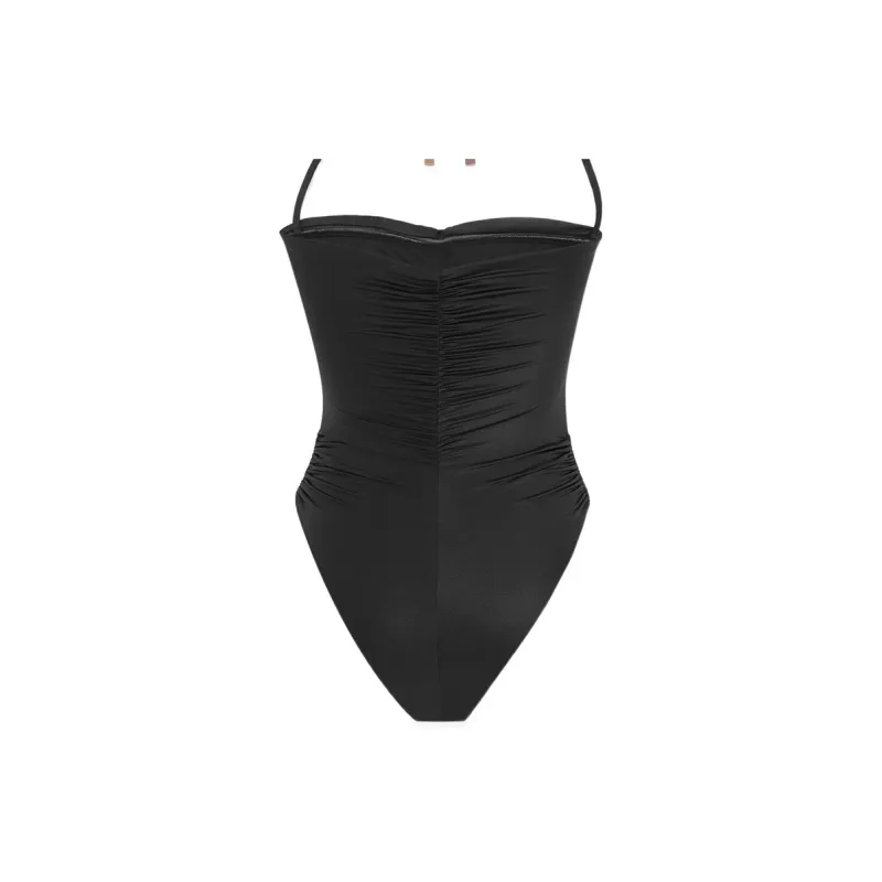 SAINT LAURENT Halterneck Sleeveless Swimsuit-5