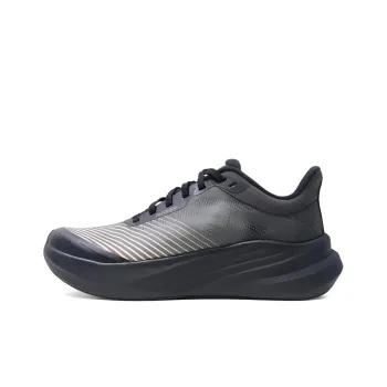AVOCCO Cushioning Breathable Coverage Low Top Running Shoes Unisex Burning Black
