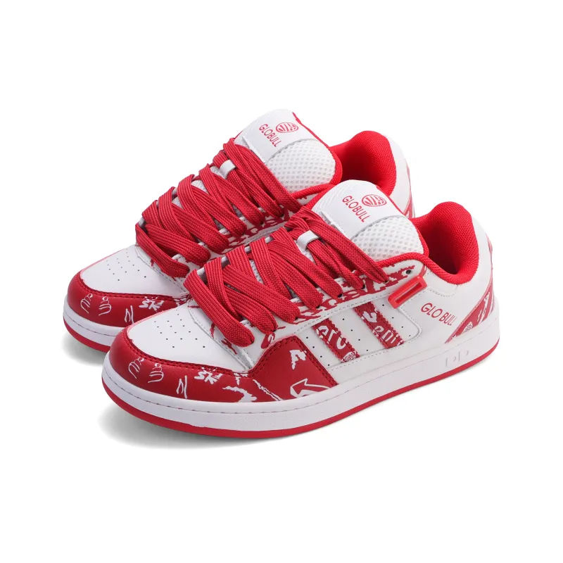 GLO BULL Skateboard Shoes Unisex Low Top White-2