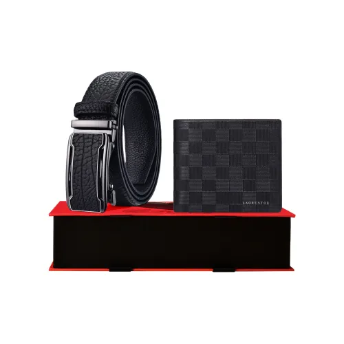 Old Man's Head Cow Leather Combo Set Men's Black
