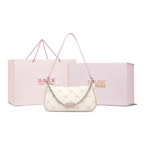 FAIRWHALE Cow Leather Handbag, Shoulder Bag Small Size Women's Cherry Blossom Pink