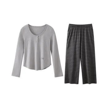 JINGYUN Deep Pajama 70 Pajama Set Women's Bean Gray