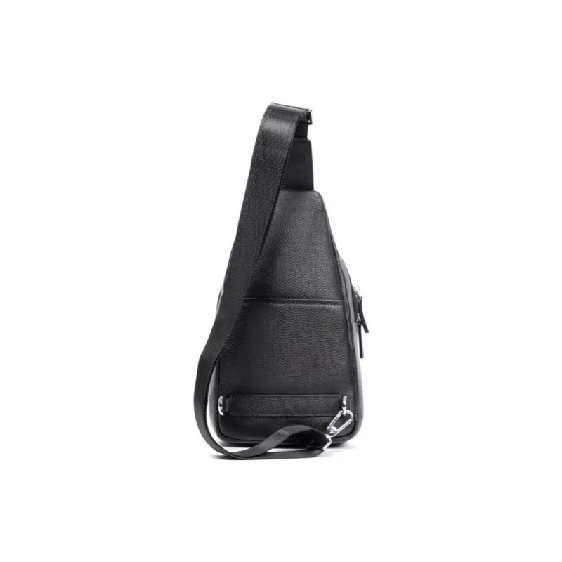 LARTIGENT Cow Leather Sling Bag Regular Men's Black-1