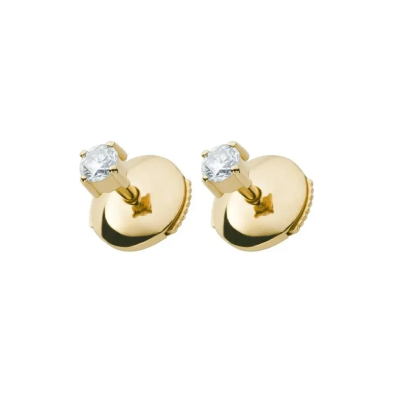 Redline Diamond Stud Earrings Unisex Gold-0