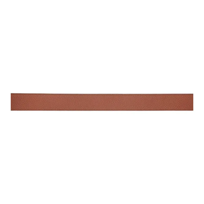 FERRAGAMO Calfskin Leather Belts Men's Brown/Black Width: 3.8CM-1